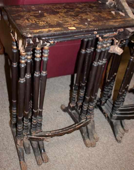 Appraisal: Four Chinese Export lacquered tables Estimate - No condition report