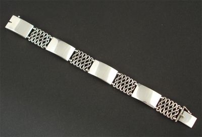 Appraisal: A Georg Jensen silver bracelet model no alternate wirework and