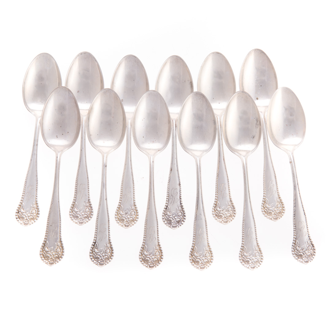 Appraisal: Set of Gorham Lancaster sterling teaspoons ozt t w Condition