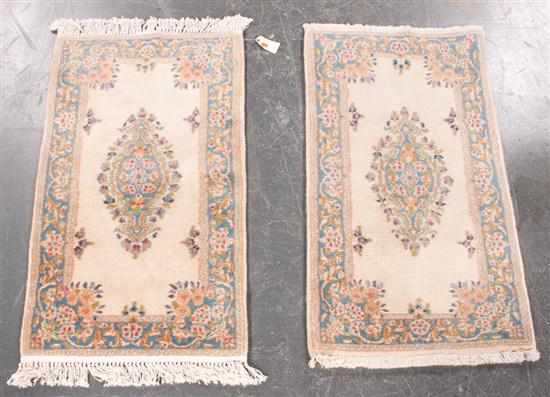 Appraisal: Pair of Kerman medallion rugs Iran circa x each Estimate