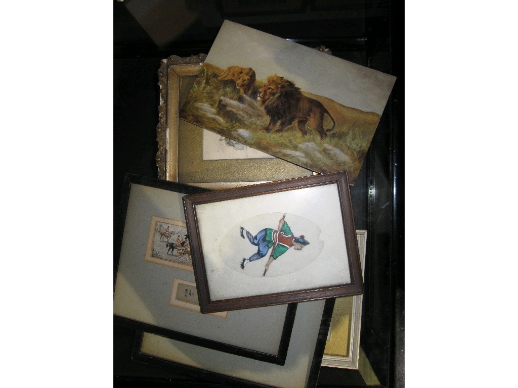 Appraisal: Box of assorted pictures and prints