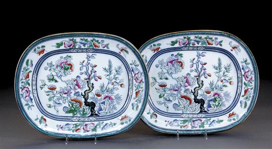 Appraisal: Pair English earthenware platters by Pinder Bourne Hope circa Dresden