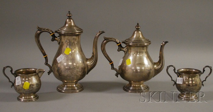 Appraisal: Fisher Four-Piece Sterling Coffee Tea Service approx troy oz