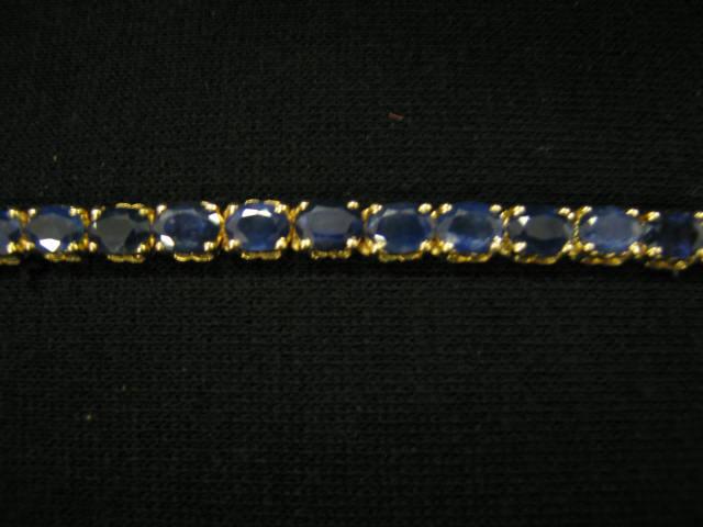 Appraisal: Sapphire Bracelet oval rich blue gems carat each in K