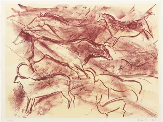 Appraisal: Elaine DeKooning American - Grotto at Les Eyzies color lithograph