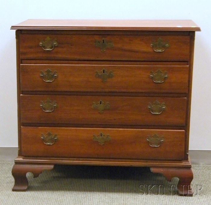 Appraisal: Chippendale-style Cherry Four-Drawer Chest ht wd in