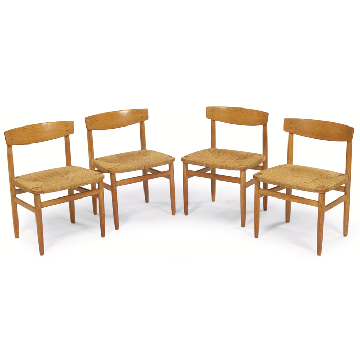 Appraisal: Borge Mogensen Oresund dining chairs four