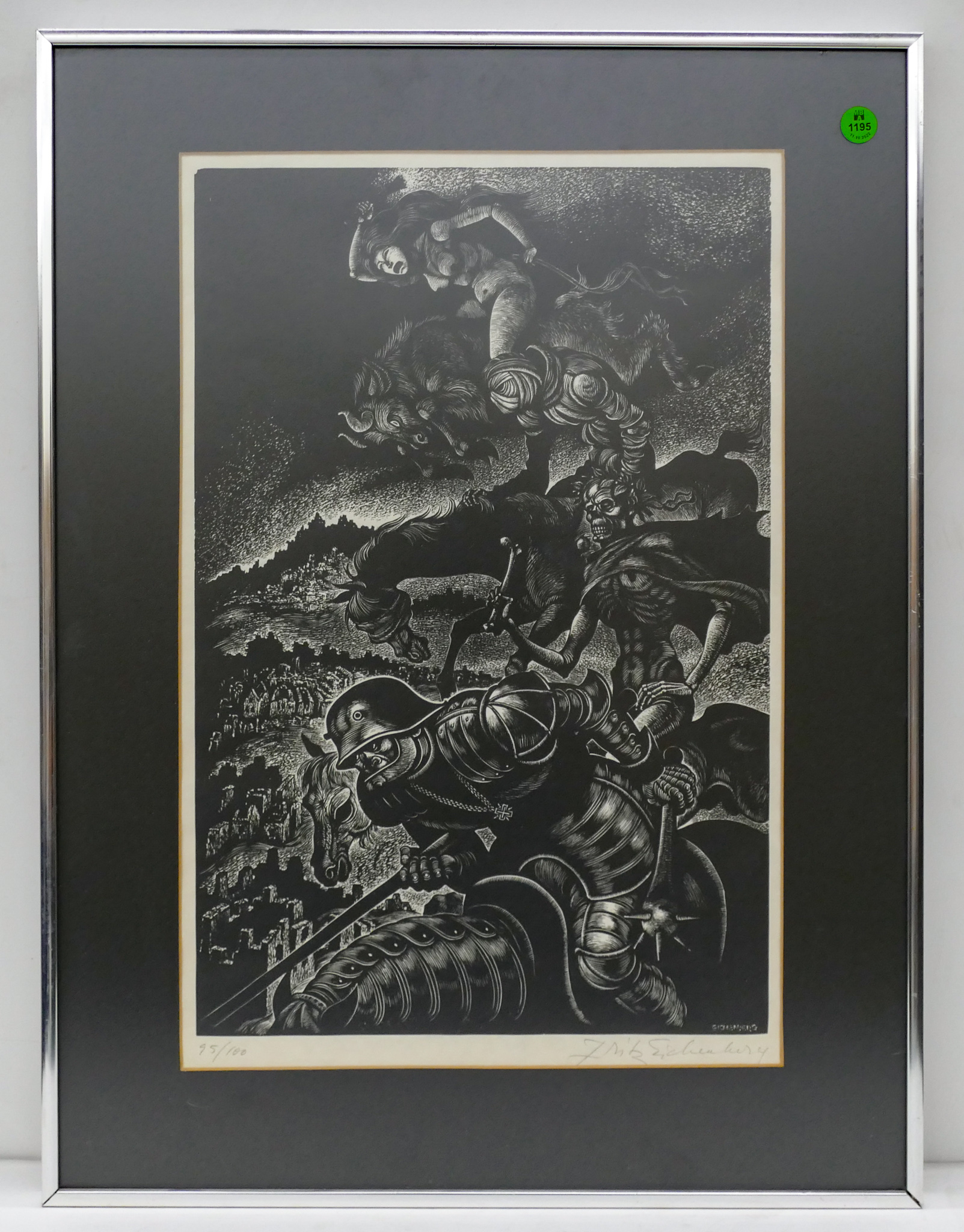 Appraisal: Fritz Eichenberg - NY ''Follies of War'' Signed Wood Engraving