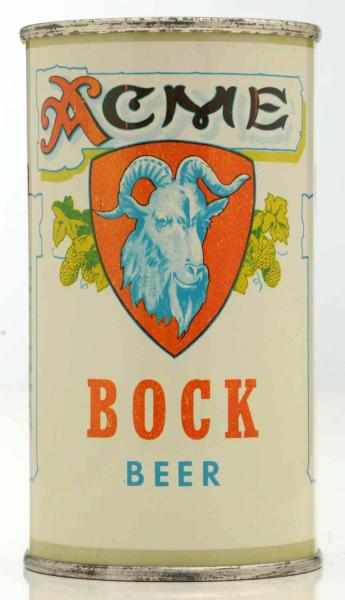 Appraisal: Acme Bock Beer Flat Top L A Beer Can -