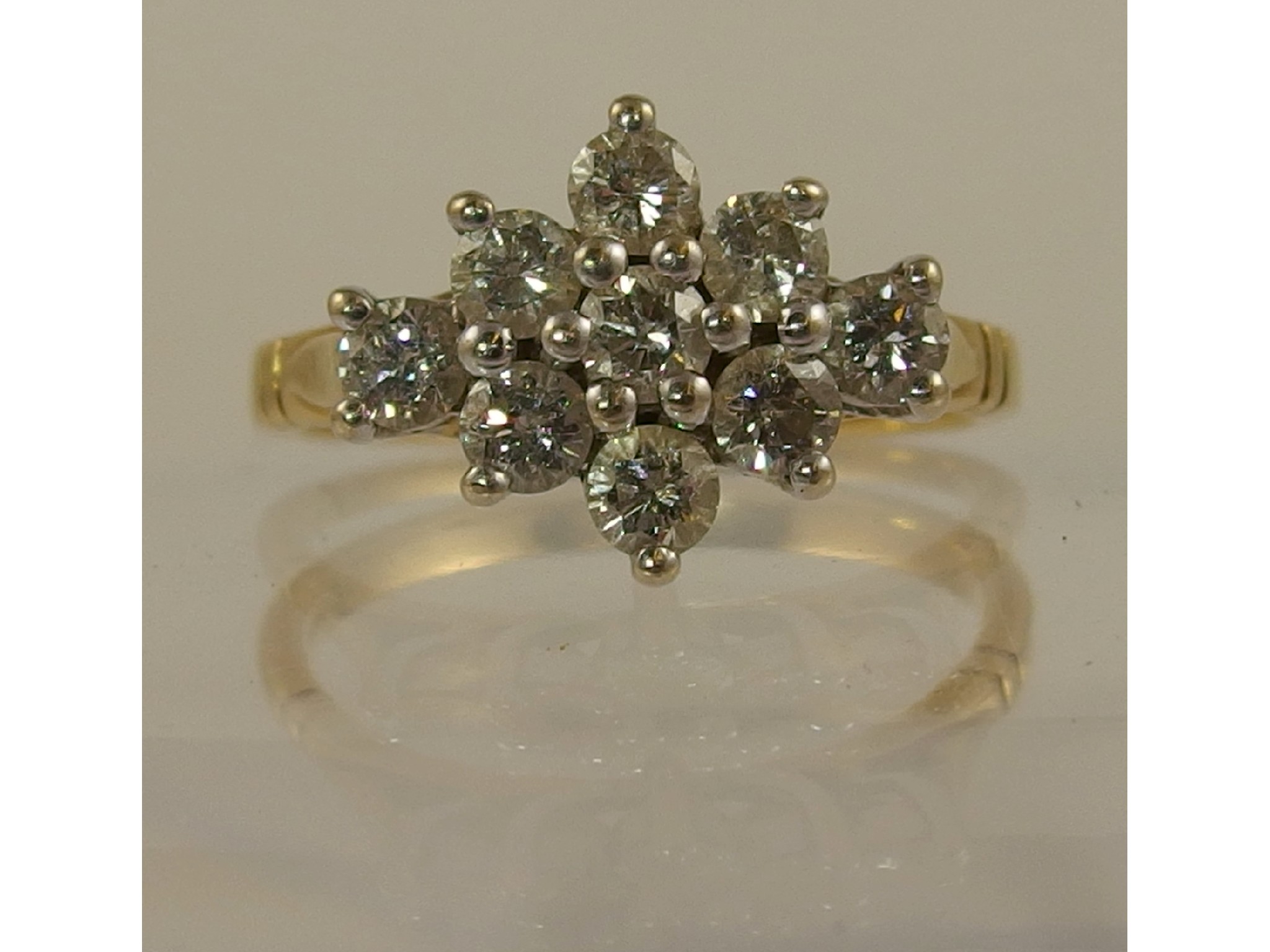 Appraisal: An ct diamond cluster ring of approx cts combined