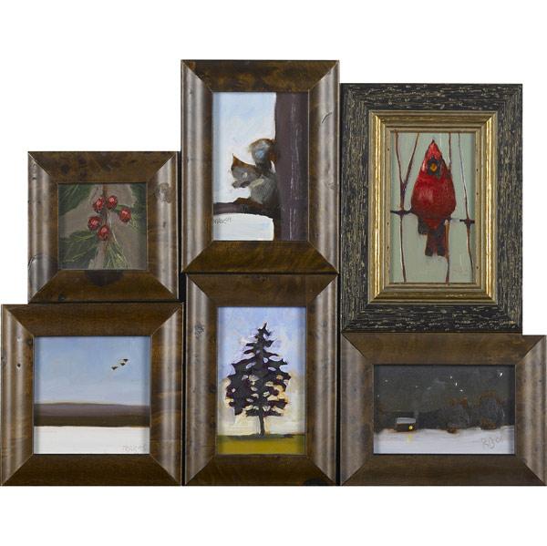 Appraisal: Robert Beck American b Six miniature paintings - All oil