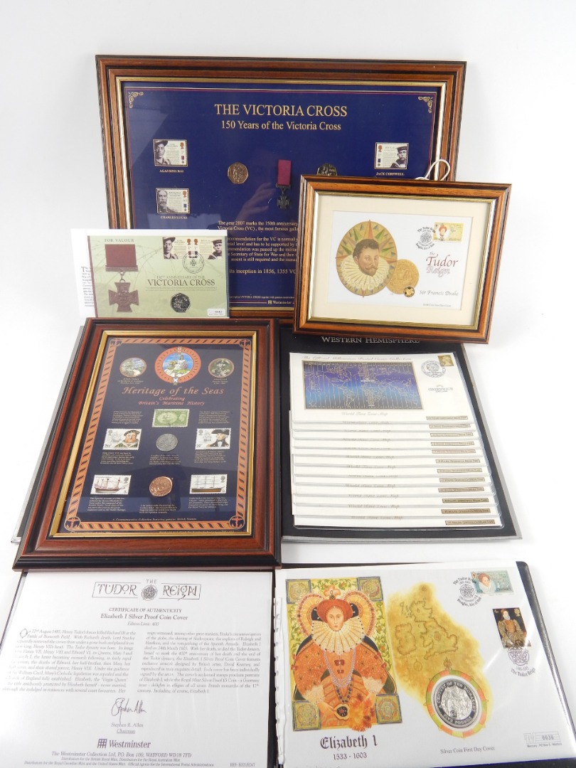 Appraisal: A Sir Francis Drake gold coin first day cover The