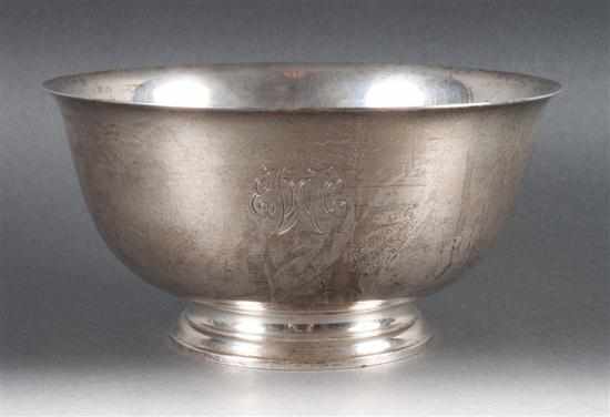 Appraisal: American sterling silver footed bowl Tiffany Co New York first