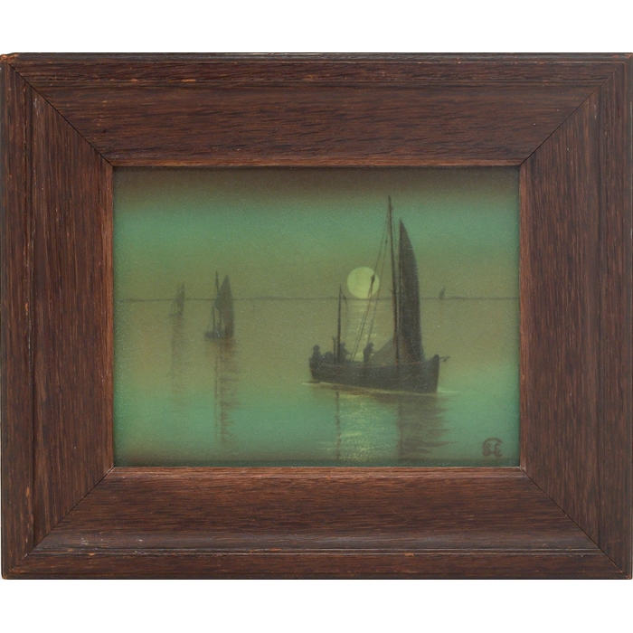 Appraisal: Exceptional Rookwood plaque having a rare Green Vellum glaze with