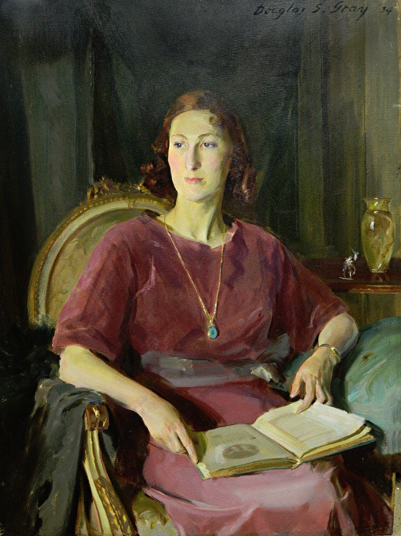 Appraisal: Douglas Stannus Gray - Portrait of Miss Smith oil on