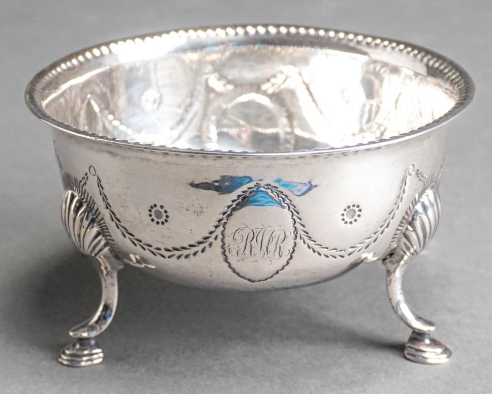 Appraisal: GEORGE III IRISH PROBABLY DUBLIN CIRCA STERLING SILVER TRIFID BOWL