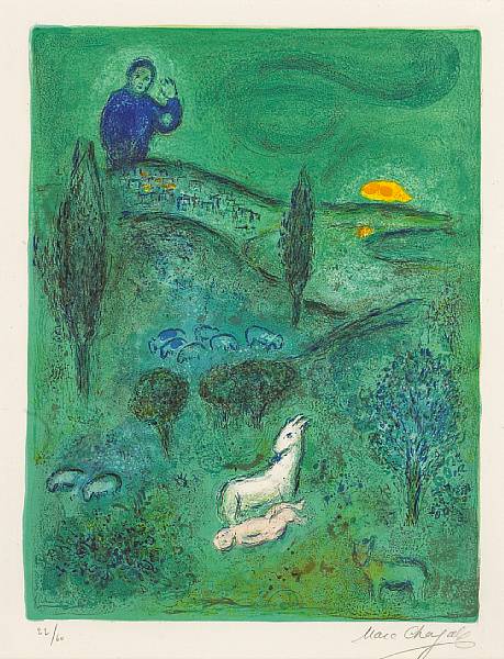 Appraisal: Marc Chagall Russian French - Lamon Discovers Daphnis from Daphnis