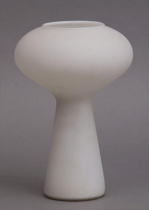 Appraisal: 'S SATIN GLASS MUSHROOM TABLE LAMP WITH OPEN TOP in