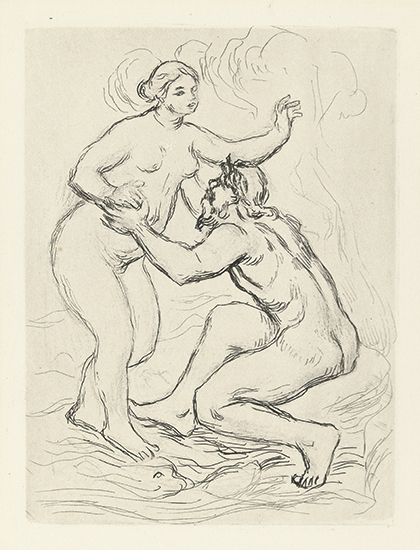 Appraisal: PIERRE-AUGUSTE RENOIR Le Fleuve Scamandre e planche Etching and soft-ground