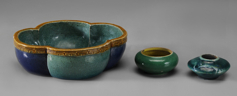 Appraisal: Three Water Coupes for Scholar's Table Chinese th century one