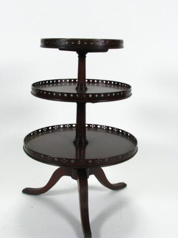 Appraisal: Three Tiered Mahogany Butler's Table with cast brass feet and