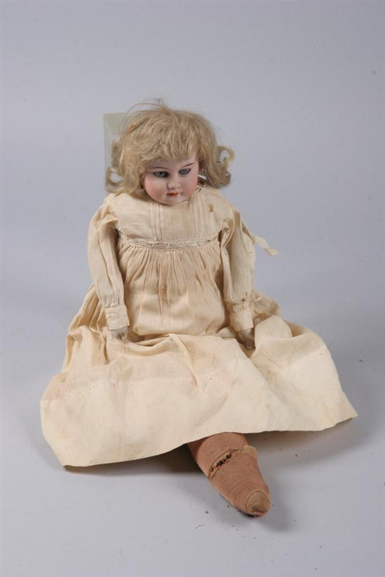 Appraisal: GERMAN PORCELAIN HEAD DOLL Marked Germany Sch Sleep eyes open