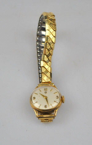 Appraisal: A lady's ct gold Omega wristwatch with jewel movement