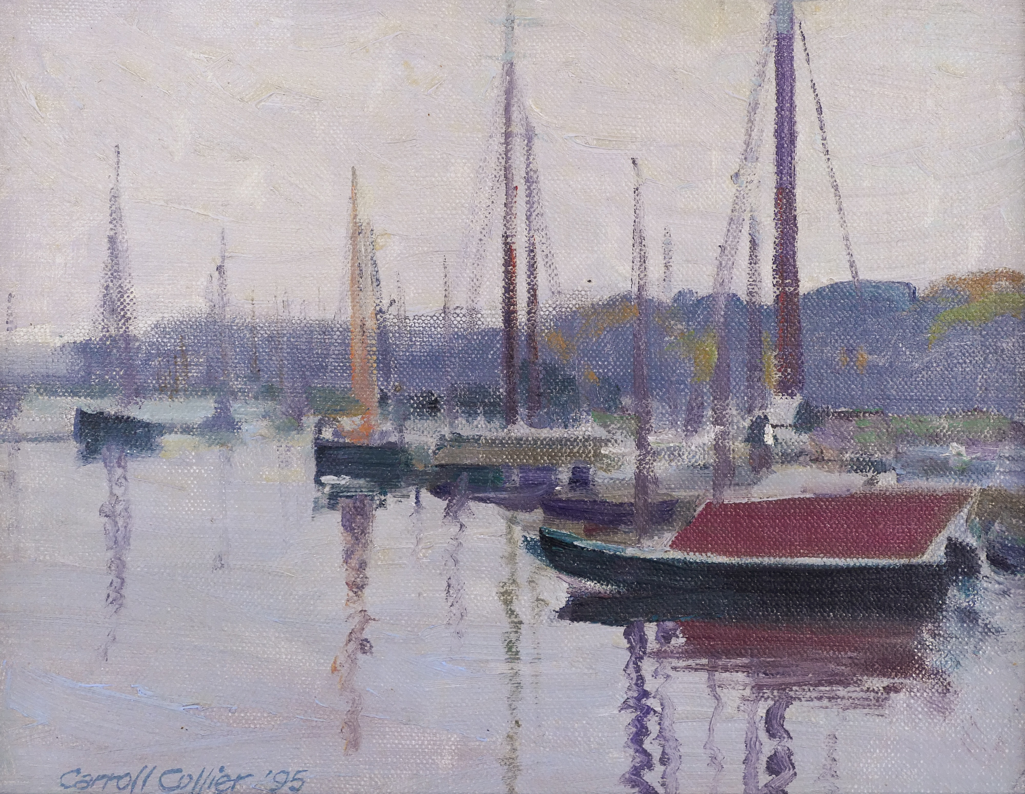 Appraisal: Carroll Collier - Texas ''Scene at Camden Maine'' Oil on