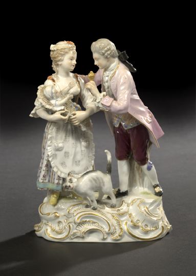 Appraisal: Meissen Porcelain Allegorical Figural Group of The Sense of Hearing