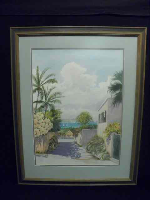 Appraisal: Mary Zuill watercolor on paper Depicts a Bermuda ocean scene