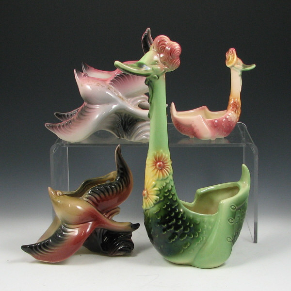 Appraisal: Hull Novelty - Bird Wall Pockets Vases Lot of five