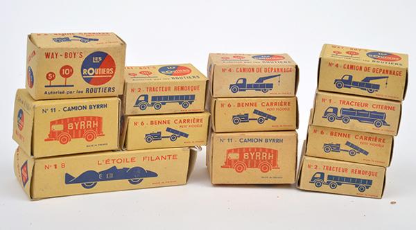 Appraisal: EXTREMELY RARE TWELVE WAY-BOY'S LES ROUTIERS MODELS INCLUDING NO TRACTEUR