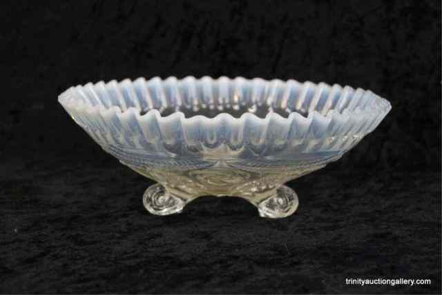 Appraisal: c Jefferson Glass Ruffles Rings Nut DishThis is for an