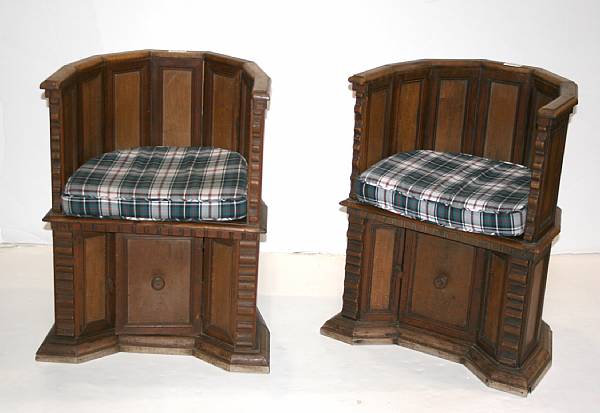 Appraisal: A pair of Italian Baroque style chorister chairs th century