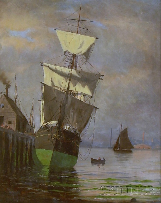 Appraisal: American School th Century View of a Clipper Ship at