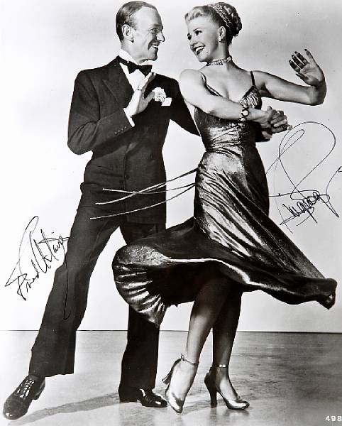 Appraisal: A Fred Astaire and Ginger Rogers signed black and white