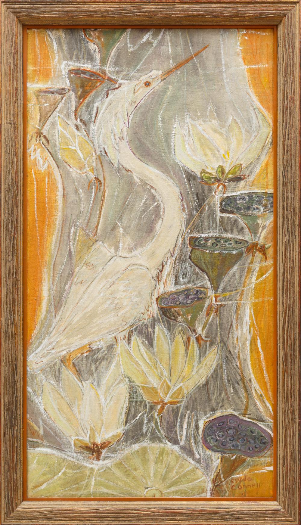 Appraisal: Clyde Connell American Louisiana - Study for Heron Print oil