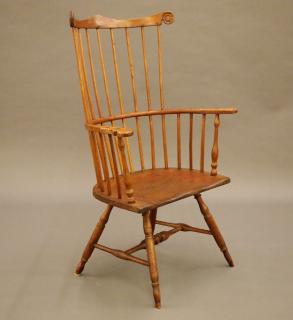 Appraisal: Philadelphia comb back Windsor armchair An th century Philadelphia comb