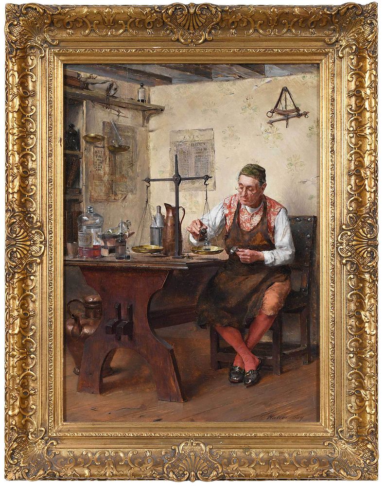 Appraisal: Walter Gay American - The Chemist signed lower right Walter