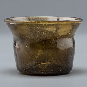 Appraisal: A Blown-Glass Eating Bowl in Olive Green American Circa -