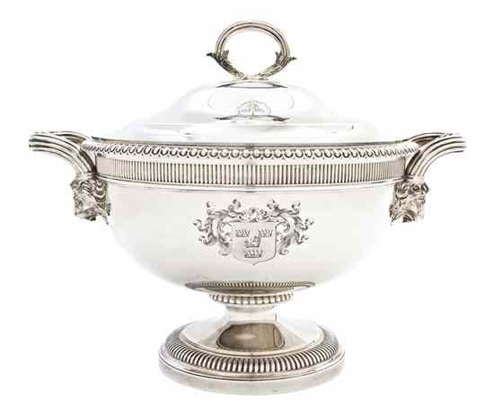 Appraisal: A George III Presentation Tureen Paul Storr London the domed