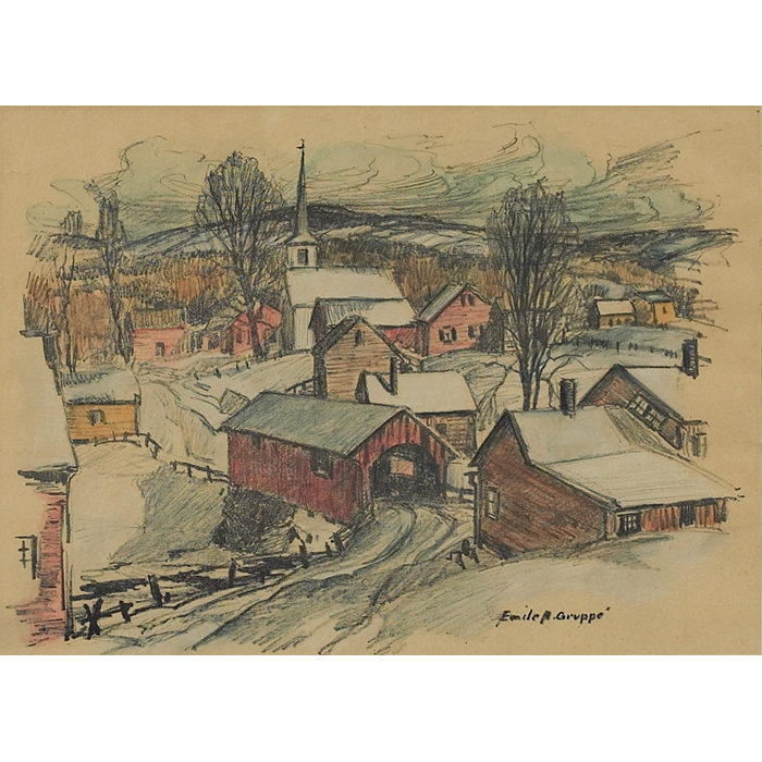 Appraisal: Emile Albert Gruppe American - ''New England Town '' c