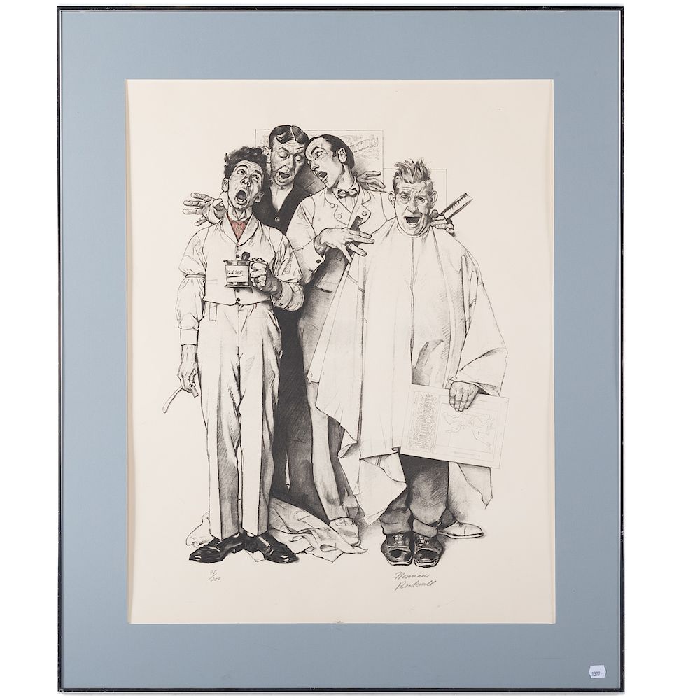 Appraisal: Norman Rockwell Barbershop Quartet Norman Perceval Rockwell American - Lithograph