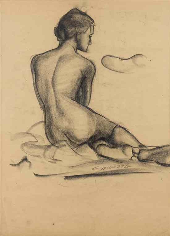 Appraisal: Francesco J Spicuzza American - Figure Study of a Woman