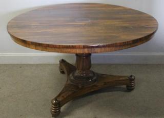 Appraisal: Regency Rosewood Tilt Top Breakfast Table Beautiful grain and original