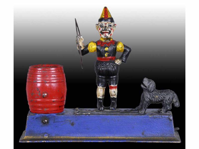 Appraisal: Trick Dog Cast Iron Mechanical Bank Description Manufactured by Hubley