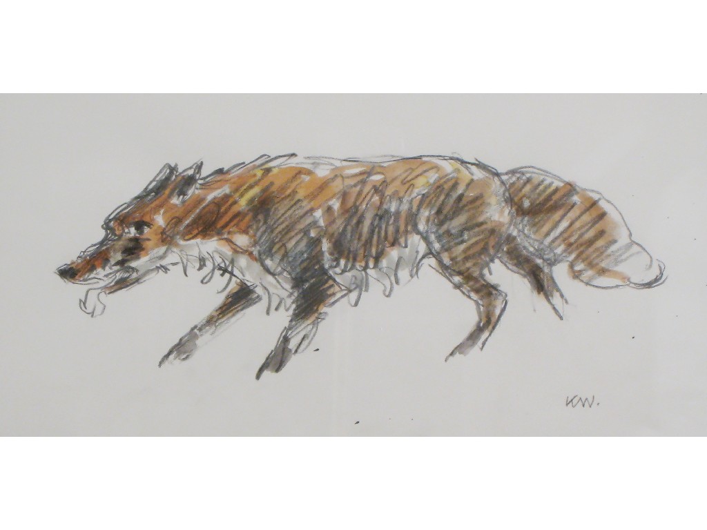 Appraisal: SIR KYFFIN WILLIAMS R A - Dog Fox signed with