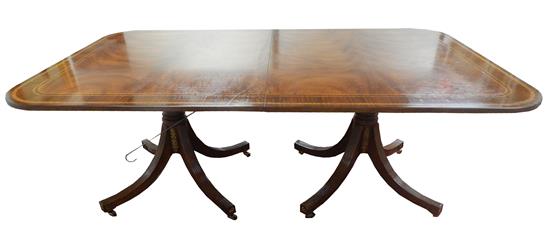 Appraisal: Baker Furniture Co dining table th C mahogany and mahogany