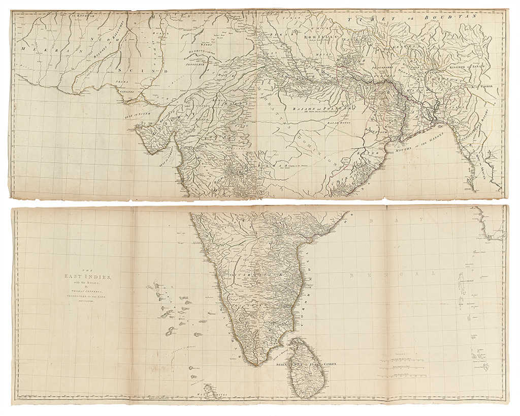 Appraisal: INDIA Jefferys Thomas The East Indies with the Roads By