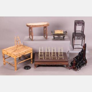 Appraisal: A Miscellaneous Collection of Asian Stands and Easels th Century